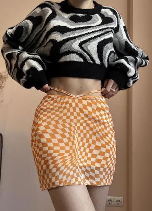 Стильная юбка bershka с завязками1 фото