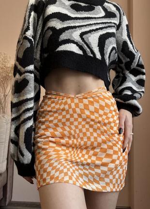 Стильная юбка bershka с завязками5 фото