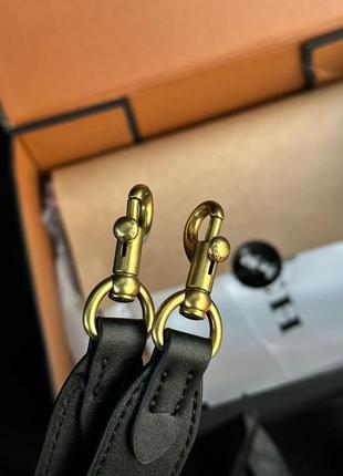 Женская сумка coach tabby black beige shoulder bag in signature Ccv3 фото