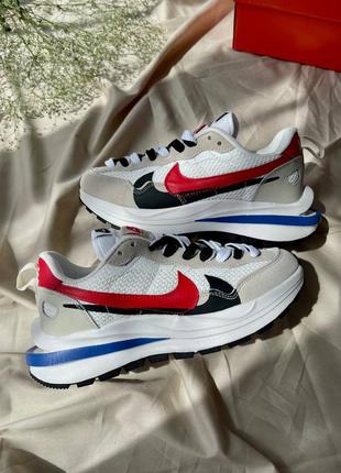 Кросівки nike vaporwaffle sport fuschia x sacai white red