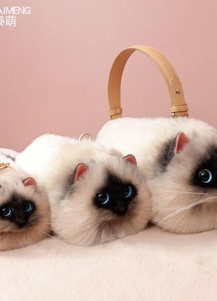#сумкакотик #сумкакошка меховая кошка