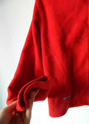 Красная спортивная теплая флисовая кофта флиска реглан зимняя4 фото