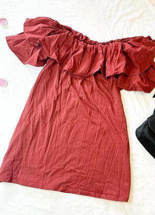 Бордовое платье от pull &amp; bear1 фото
