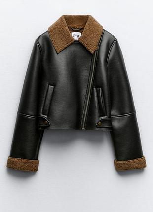 Укороченная дубленка/дублянка zara из новой коллекции