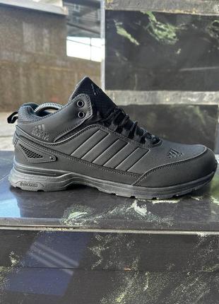 Зимние мужские кожаные кроссовки с мехом в стиле adidas gore-tex 🆕 адидас