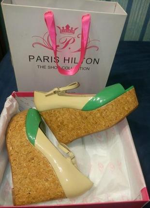 Туфлі американський бренд paris hilton, натуральна лакова шкіра 39 р