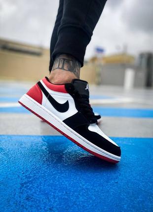 Кроссовки nike jordan 1 low black red мужские найк аир форс 1 черные кроссовки весна nike air force 1 кожаные красные черные кроссовки найк