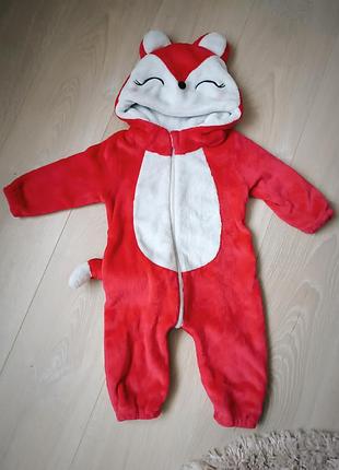 Флісовий кігурумі лисичка, сліп, чоловічок на 6-12 міс