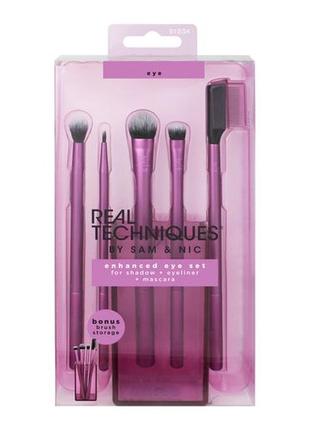 Набор кистей для глаз real techniques enhanced eye set