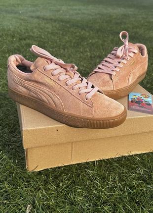 Женские классические кроссовки puma suede classic pink coral cloud