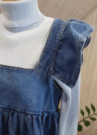 Стильний джинсовий сарафан 4