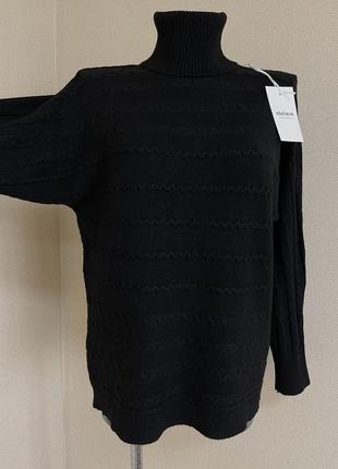 Теплый,стильный,базовый удлиненный свитер с ангорой и кашемиром2 фото