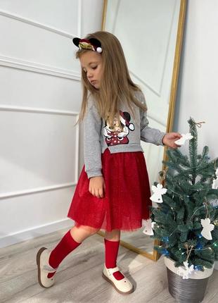 Детская новогоднее платье