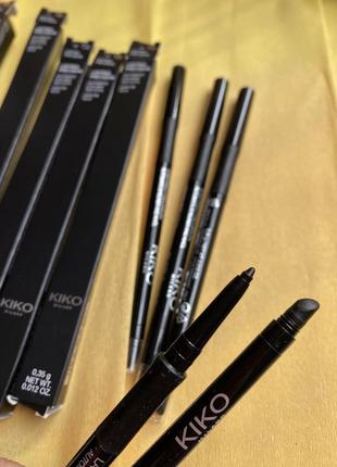 Чорні, стійкі олівці kiko milano