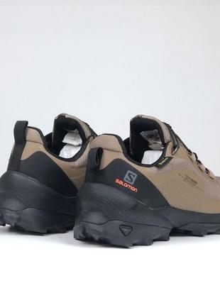 Зимние мужские кроссовки salomon cross over gore-tex brown black термо5 фото