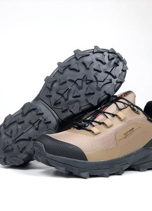 Зимние мужские кроссовки salomon cross over gore-tex brown black термо4 фото