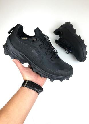 Зимние мужские кроссовки salomon cross over gore-tex black термо