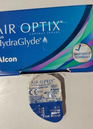 Новая air optix plus hydraglyde  контактная линза для глаз -2,751 фото