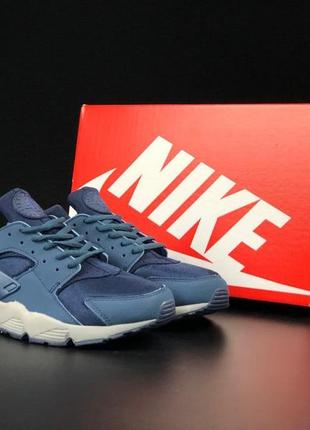 Р.41-45 кроссовки nike huarache сине/бежевые4 фото