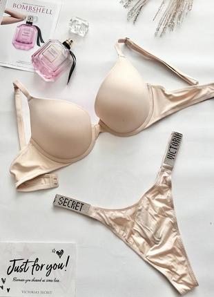 Комплект victoria’s secret pink стразы камны белье виктория секрет белье выктория сикрет