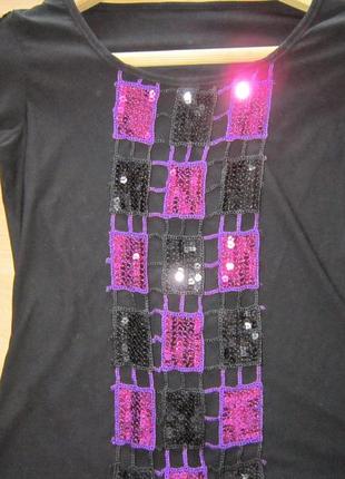 Кофточка с пайетками и полу прозрачными рукавами