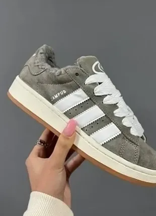 Кроссовки зимние ❄️adidas campus 00s gray хутро1 фото