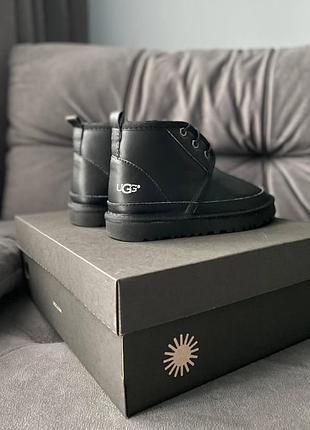 Угги кожаные зимние ugg neumel leather black, ботинки на меху❄️