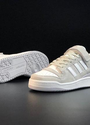 Р.  44 кроссовки adidas forum low серо/белые ks 11664 5