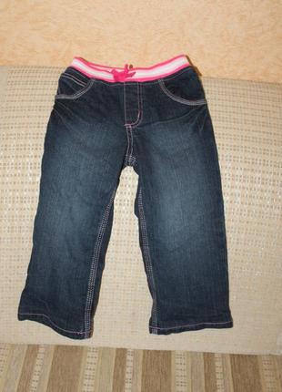 Тёплые джинсы девочке на подкладе на 2-3 года от debenhams