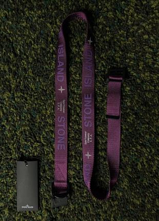 Пояс stone island logo buckle belt purple (new) | original