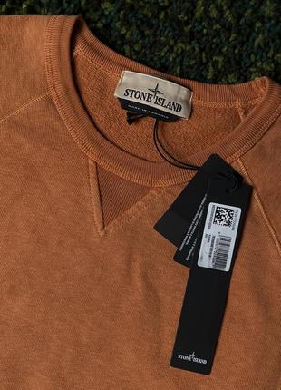 Кофта stone island 66360 sweatshirt orange (new) | original3 фото