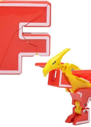 Робот трансформер лингво зообот xinle xin робот трансформер динозавр птерозавр английская буква f (2911)