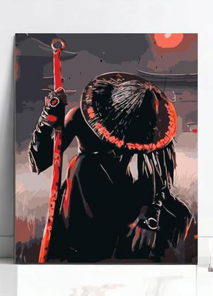 Картина за номерами "art store" сміливий самурай (з лаком) розміром 40х50 см