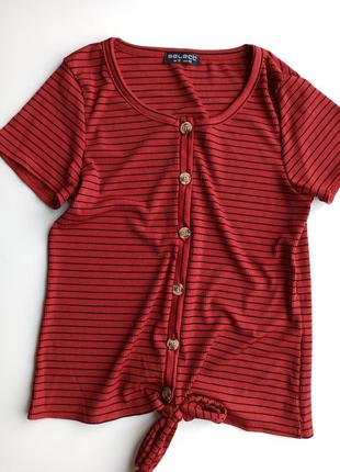 Красивая стильная трикотажная блуза /футболка в полоску4 фото