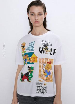 Футболка с принтом zara