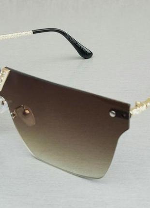 Louis vuitton очки маска женские солнцезащитные коричневые с градиентом1 фото