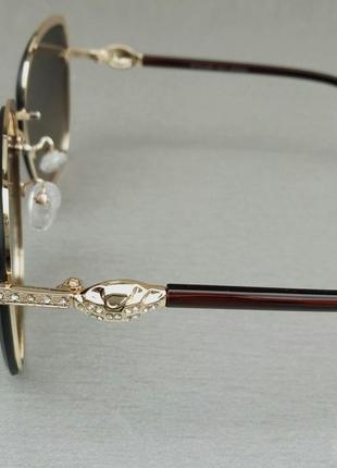 Bvlgari очки женские солнцезащитные коричневые с градиентом4 фото
