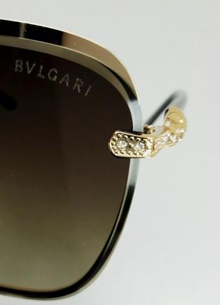 Bvlgari жіночі сонцезахисні окуляри коричневі з градієнтом8 фото