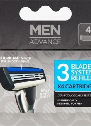 Змінні картриджі для гоління (леза) gillette men advance 4шт