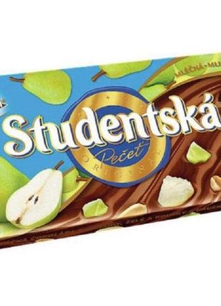 Шоколад молочний studentska, з грушею, 180 г