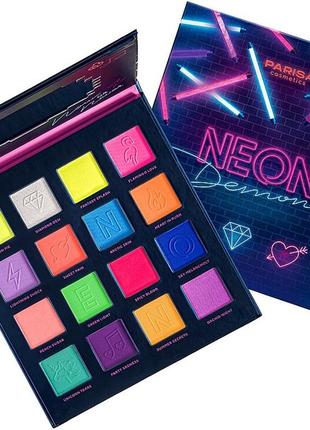 Палетка тіней parisa cosmetics neon demon eyeshadow palette 16 відтінків