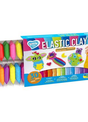 Набір для ліплення з повітряним пластиліном elastic clay 70141, 30 стиків топ