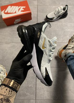 Кроссовки мужские nike air max 270 black gold.