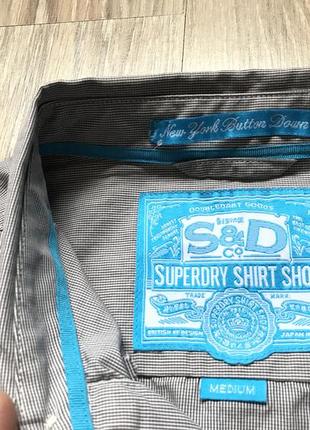 Бавовняна сорочка чоловіча superdry m6 фото