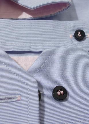 Рубашка слим дизайнерская голубая 'paolini firenze' италия 46-48р3 фото