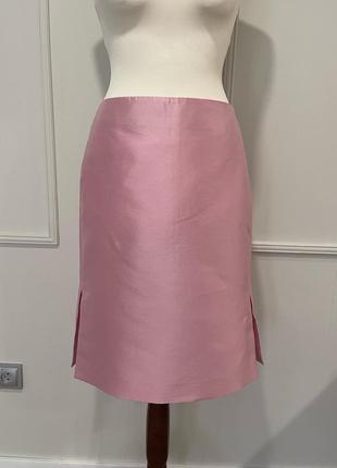 Шелковая шерстяная юбка бренд salvatore ferragamo skirts pink1 фото