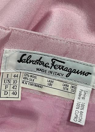 Шелковая шерстяная юбка бренд salvatore ferragamo skirts pink6 фото