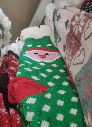 Носки высокие теплые новогоднее- зимняя тематика8 фото