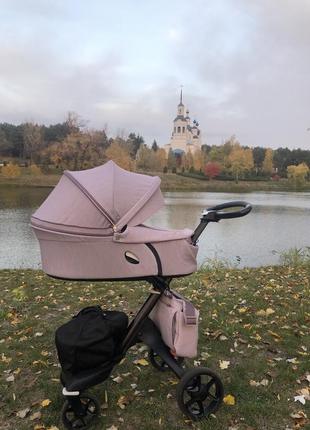 Stokke xplory brushed lilac как новая с документами и коробками8 фото