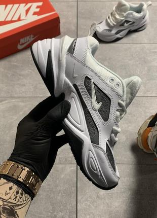 Nike m2k tekno essential silver white, жіночі кросівки найк